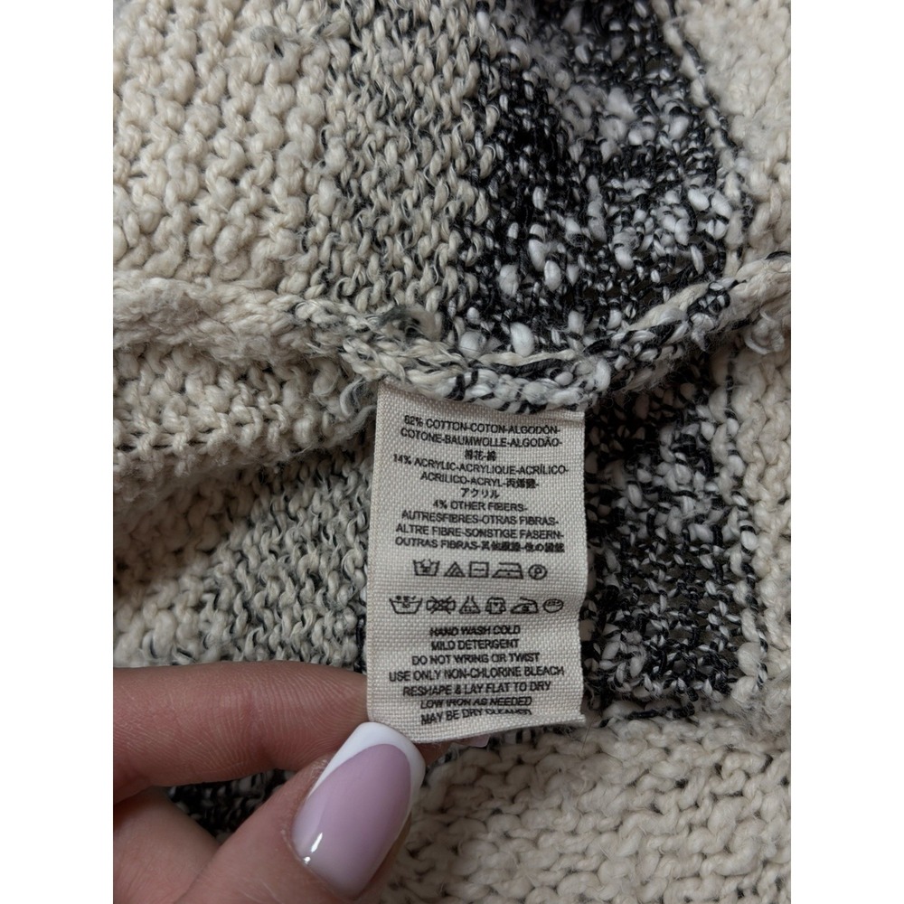 Free People Boho Woven Cotton Blend Women's M/L (approx) Sweater w Fringe - Picture 10 of 10